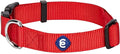 Blueberry Pet Essentials Matching Large Dog Collar | Adjustable Classic Solid Color Nylon Dog Collars for Large Dogs | Rouge Red Dog Collar for Large Dogs