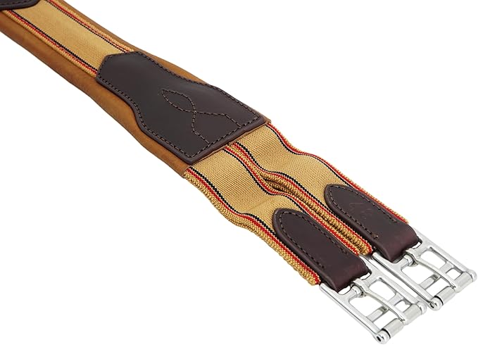 Jeereal Leather Horse Girth for English Saddles, Premium Jumping and Training Equestrian Equipment