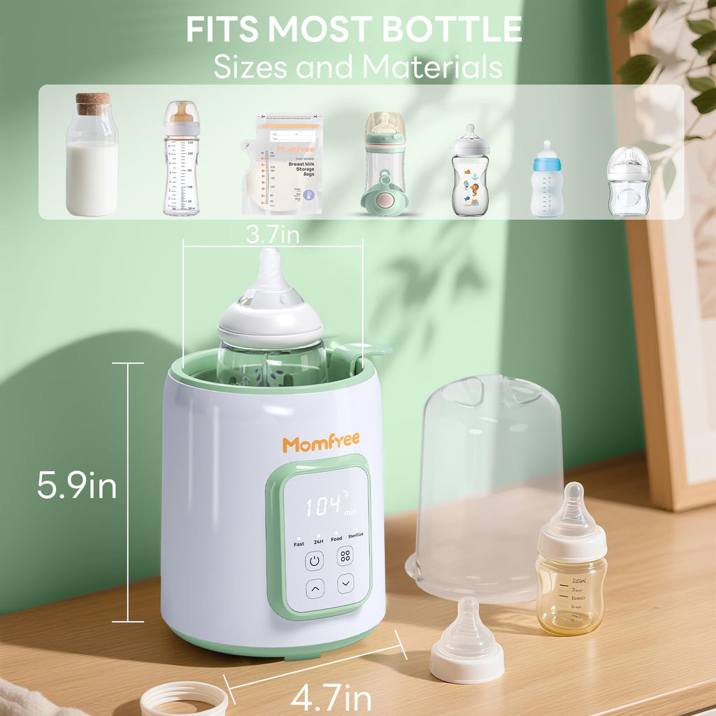 Bottle Warmer, 8-in-1 Fast Baby Bottle Warmer, Grey | for Breastmilk and Formula, Accurate Temperature Control, Automatic Shut-Off, Multifunctional for All Bottles