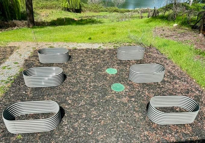 A ANLEOLIFE 6X3X2 ft Galvanized Raised Garden Beds Outdoor, Oval Large Metal Deep Root Planter Box for Planting Vegetables Flowers Herb, Anti-Rust & Easy-Setup, Quartz Grey
