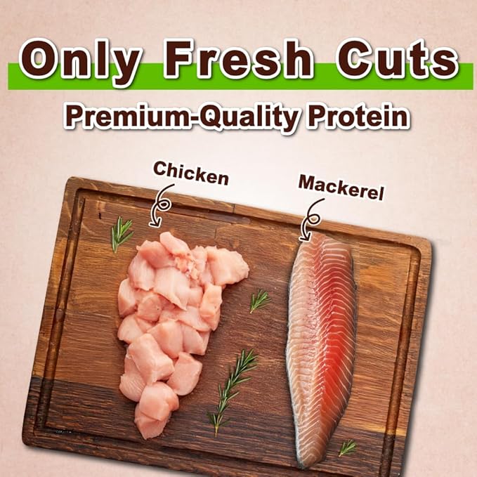 Afreschi Natural Cat Treats Chicken & Mackerel Star Shape 6 oz, All-Natural, High-Protein, Grain-Free, Healthy, Low-Fat, Easily Digestible
