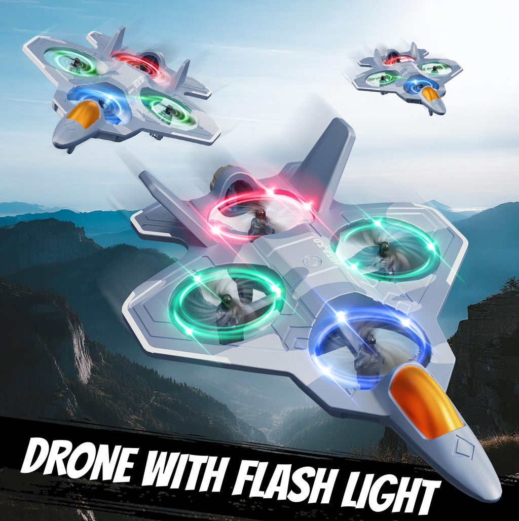 4DRC RC Planes Remote Control Airplanes for Kids, Foam Remote Control Planes for Kids Adults Beginners, Remote Control Helicopter Fighter Jet Drones for Kids Adults, 360° Flip Easy to Fly