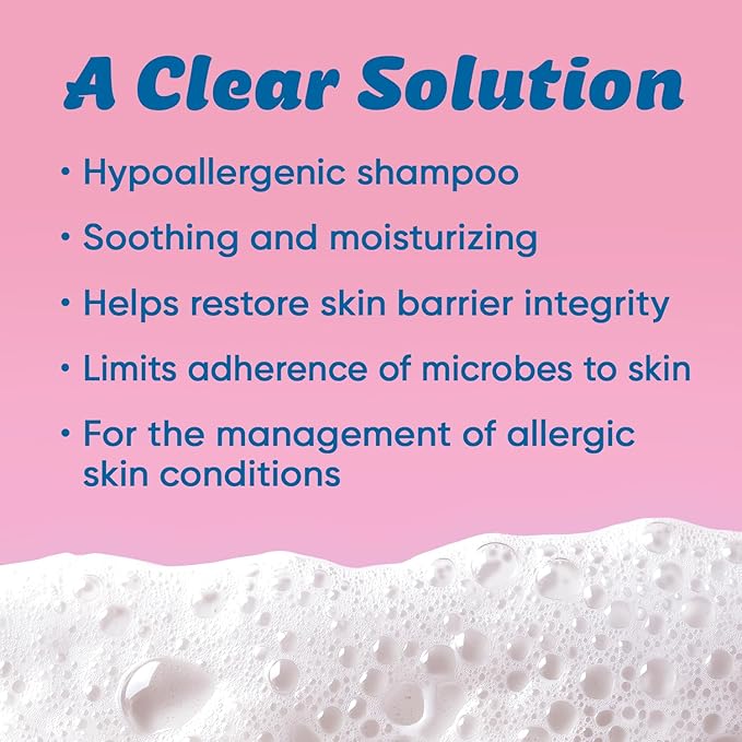 Allermyl Medicated Pet Shampoo Hypoallergenic, Soothing and Moisturizing Shampoo for Allergic Dogs and Cats (by Virbac)