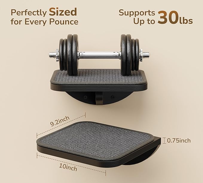 Cat Wall Shelves for Large Cats Set, Grey Curved Wall Sisal Bed and 2 Floating Wall Sisal Steps, Wall Mounted Climbing Shelves for Sleeping, Playing, and Lounging