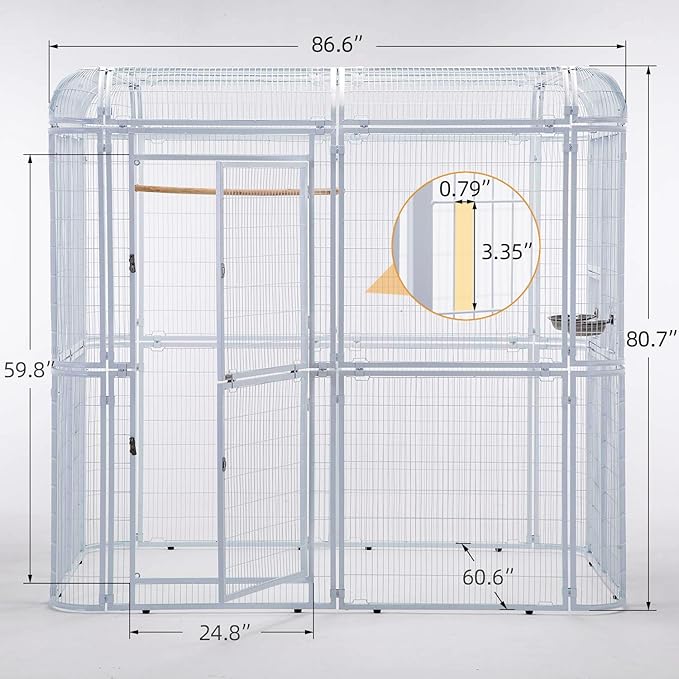 Parrot Cages for Large Birds Outdoor Extra Large Bird Cage with Bird Cage and Perch Suitable for Macaws Canaries Parrots Budgie Lovebirds