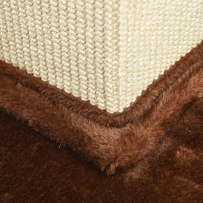 Amazon Basics Cat Scratcher - Indoor Classic Single Cat & Kittens Scratching Post with Sisal Rope, Jute Fiber, Large (35.4"H) - Brown