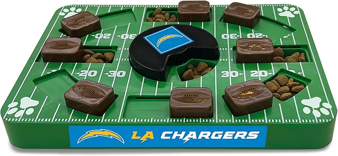 Pets First NFL Los Angeles Chargers Puzzle Toy - Interactive Dog Puzzle Treat Toy