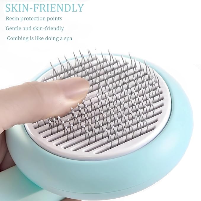 Cat Hair Brush, Cat Brush for Shedding, Suitable for Long and Short Haired Cats and Dog, Green