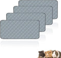 4 Pack Guinea Pig Cage Liners Washable Guinea Pig Bedding Super Absorbent | Waterproof | Non Slip| Reusable Guinea Pig Pee Pads for Small Animals Rabbit Hamster Rat - for Midwest 48" x 24"