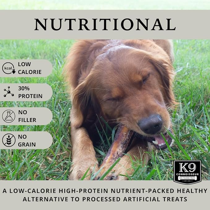 K9 Connoisseur Beef Marrow Large Dog Bones Long Lasting for Aggressive Chewers - USA Made Single Ingredient Champ Bones for Large Dogs Over 50 Pounds - 3 Pack