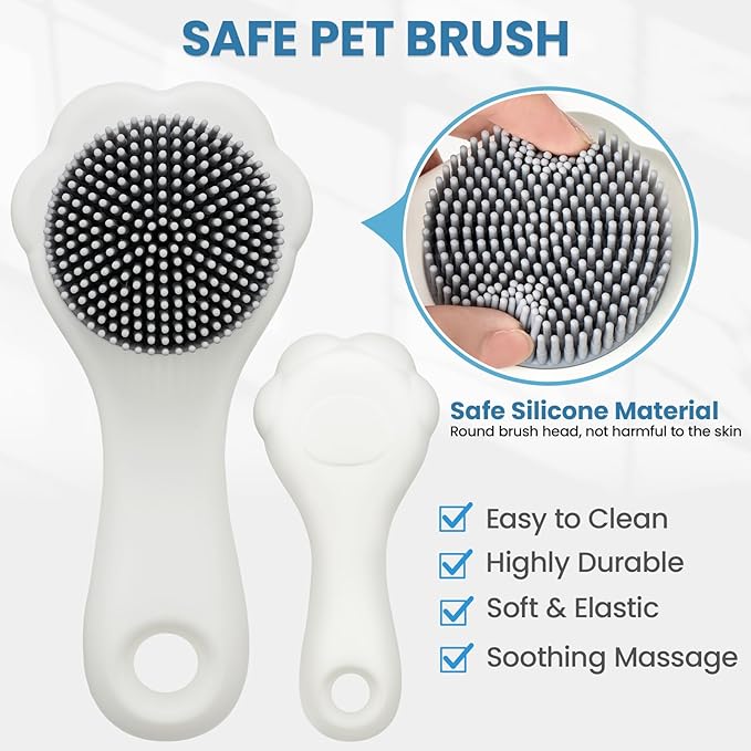 Pet Waterless Shampoo with Brush, Dry Shampoo for Dog & Cats, No Rinse Foam Formula for Quick Clean Between Bath, Detangling, Deep Cleansing, Reduce Itchy Skin Shedding & Odor Control