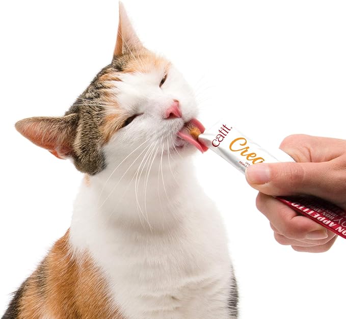 Catit Creamy Lickable Cat Treat, Healthy Cat Treat, Chicken & Liver, 12 Pack