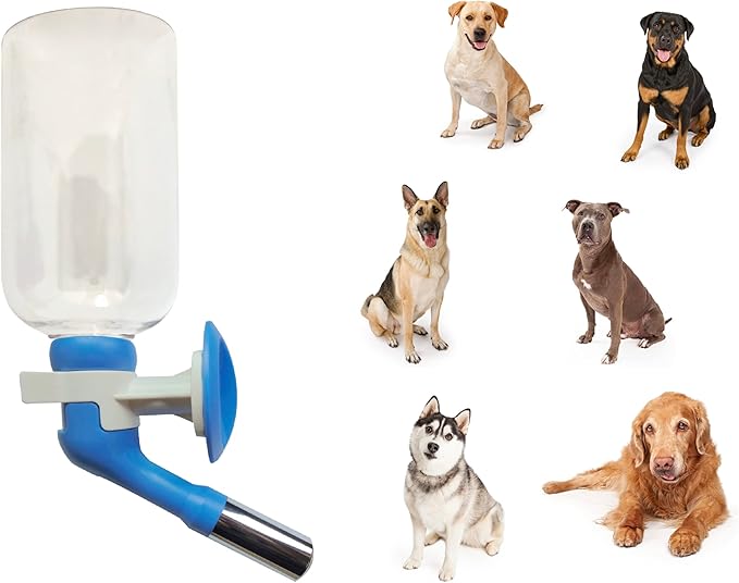Choco Nose H570 Patented No Drip Large-sized Dog Water Nozzle, Recommended for Medium to Large -Sized Dogs, Enlarged Sized Leak-proof Nozzle, BPA Free, Nozzle Diameter: 22mm (Blue/White)