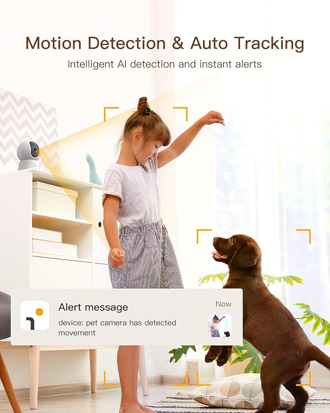 ARENTI 5G Security Camera Indoor, 4MP Pet Camera with Speaker for Dog/Cat, Baby Monitor with Phone App, Dual-Band WiFi, Auto Tracking, Super Night Vision, 2-Way Talk, Cloud & SD Card Storage
