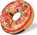 Grand Line Pizza Inflatable Collar for Dog and Cat, Soft Protective Recovery Cone After Surgery, Blow up Pet Donut Collar Cone, E-Collar Alternative Does not Block Vision (Cartoon, Medium)