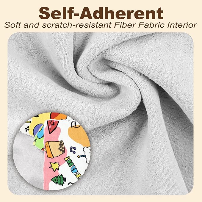 Cat Grooming Wrap, [XXL] Cat Restraint Wrap for Nail Clipping, Ear Cleaning, and Teeth Brushing, Self-Adherent, Anti-Bite, Anti-Scratch, Anti Scratch, Colorful Graffiti