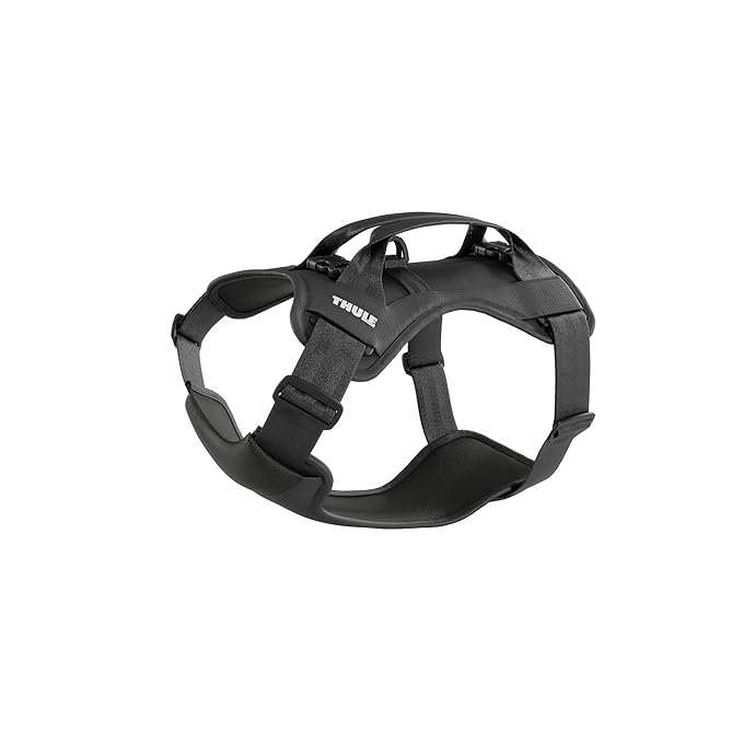 Thule Cappy Dog Harness L - Crash-Tested for Safety - Seatbelt passthrough - Adjustable & Easy to Clean - Padded Breathable mesh Panels - Leash Loop - Step-in Design