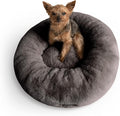 UnHide Floof Pet Bed - Small (23" x 8") - Extra Soft Dog Bed - Removable Faux Fur Cover - Machine Washable - Helps Ease Pet Anxiety & Provides The Perfect Sleep - Charcoal Charlie