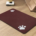 Pet Feeding Mat-Absorbent Dog Mat for Food and Water Bowl-No Stains Quick Dry Water Dispenser Mat-Dog Accessories Pet Supplies-Bowl for Messy Drinkers（RED,16"x24"