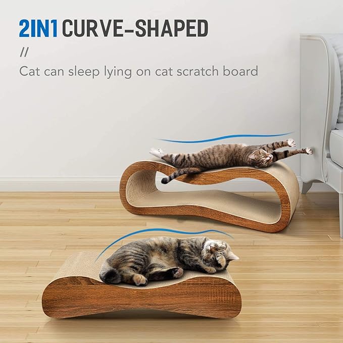 Cat Scratcher,2 in 1 Cat Scratching Board,Cat Cardboard,Scratch Lounger,Large,27.56 x9.45 x8.86 inch