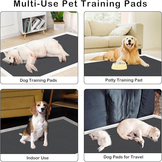 ELEGX 48"x36" Extra Large 30 Pcs Odor-Control Super Absorbency Charcoal Pee Pads for Dogs,Leak-Proof Pet Training Pee Pads,Thicken Disposable Potty Pads Puppy Training Pads for Cats Rabbits