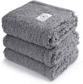 1 Pack 3 Calming Blankets Fluffy Premium Fleece Pet Blanket Soft Sherpa Throw for Dog Puppy Cat Grey Large (41" x31'')