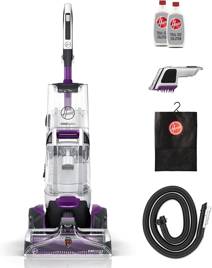 Hoover SmartWash Pet Automatic Carpet Cleaner Machine with Spot Chaser Wand, Deep Cleaning Carpet Shampooer Machine, Pair with a Hoover Cleaner Solution for a Bright, Refreshed Home