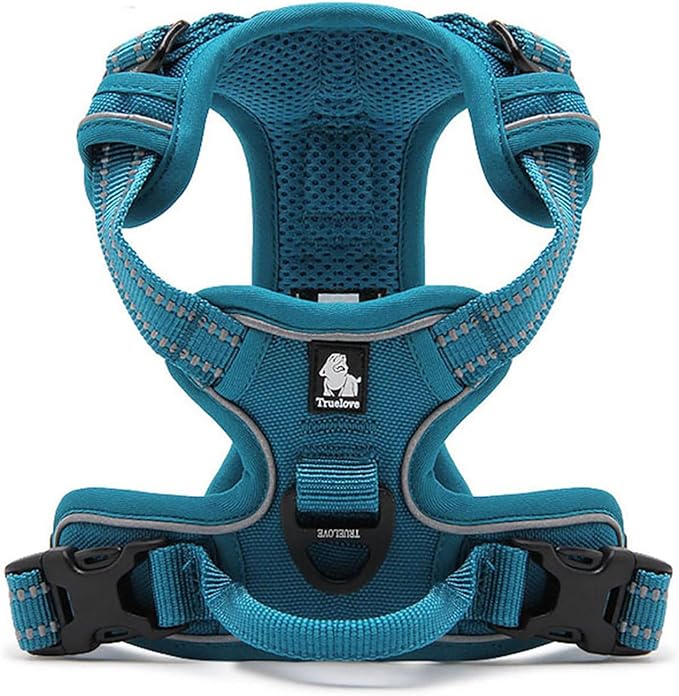TRUE LOVE Truelove Adjustable No-Pull Dog Harness Reflective Pup Vest Harnesses Comfortable Control Brilliant Colors TLH5651(Blue,XS)
