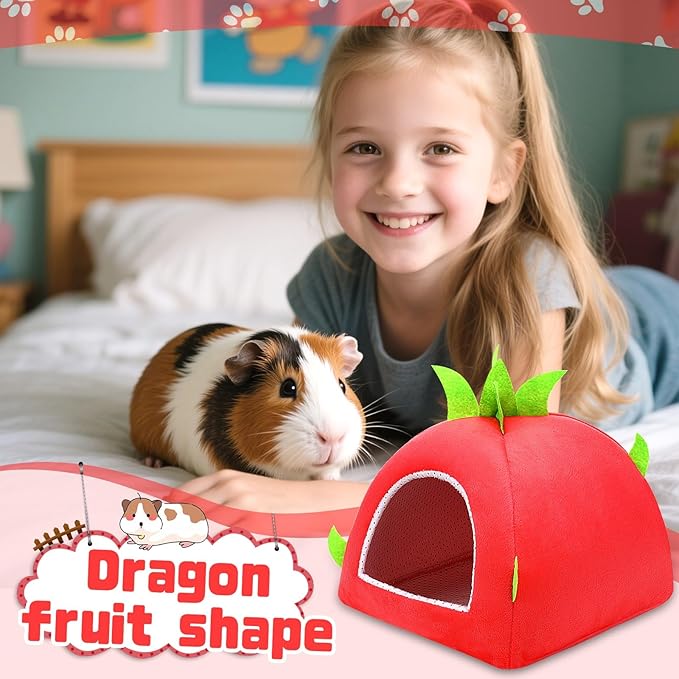 UPINS Guinea Pig Hideout,Guinea Pig Bed Washable Small Animal House Cage Accessories for Chinchillas Hamsters Hedgehogs Ferrets Bearded Dragons and Rats