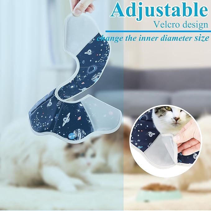 Cat Cone Collar Soft, Cat Recovery Collar to Stop Licking, Protective Cat Neck Cone After Surgery for Small Medium Cats Kittens Puppies