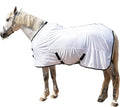 Horse Fly Sheet Equine Summer Sheets, Comfy Mesh Bug and Mosquito Protection Standard Neck - White 78"