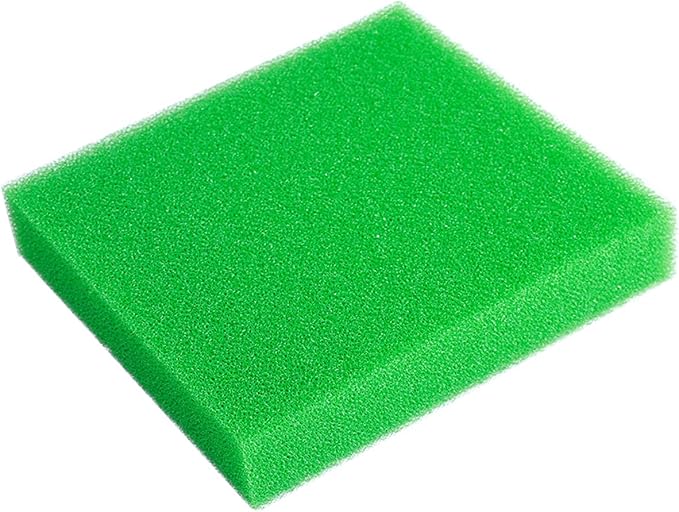 AQUANEAT Aquarium Filter Sponge Open Cell Foam Sheet Bio Sponge Filter Media Pad HMF Fish Tank Sump Divider (11" Lx 10.25" W x 2" H, Green)