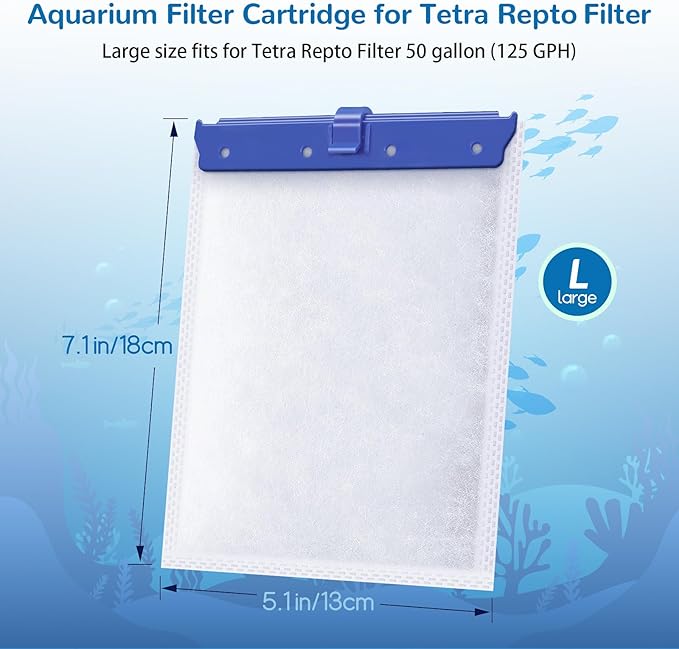 Aquarium Filter Cartridge for Whisper Bio Bag Power Filters, 9 Pack Assembled Large Filter Cartridges for Fish Turtle Tank Aquarium