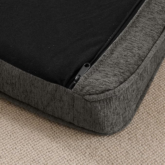 Dog Sofa Couch for Medium to Large Dogs, 55" Memory Foam Pet Sofa Couch with Washable Fabric, Durable Elevated Dog Bed with Legs, Removable Cushion for Medium and Large Dogs, Dark Grey