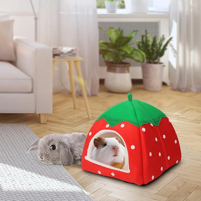Guinea Pig Hideout 2 Pack Guinea Pig Bed House Cage Accessories Cozy Hide-Out for Hedgehog Ferret Chinchilla&Other Small Animals