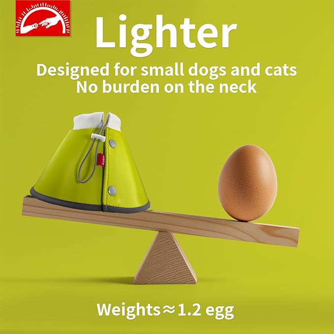 Agape Soft Dog Cone for Small Dogs & Cats, Comfy Dogs Recovery Collar After Surgery, Adjustable E Collar Alternative to Stop Licking, Protective Elizabethan Collars for Pup, Comfortable Dog Cones