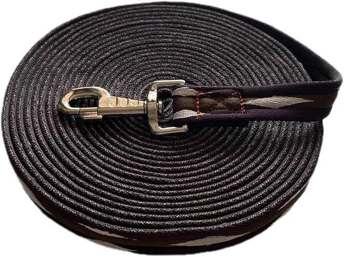 Premium Horse Training Lunge Line with Alloy Trigger Buckle for Accurate Equestrian Training of 26 Foot (8 Meters)