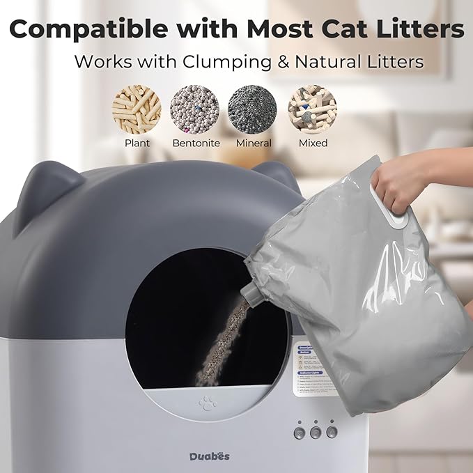 Self Cleaning Litter Box: Extra Large Automatic Cat Litter Box Self Cleaning for Multiple Cats - APP Control with Smart Sensors - Safety Protection - Low Noise Design