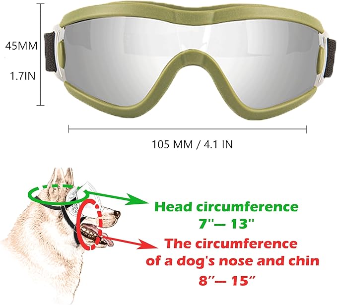 Small Dog Sunglasses with Adjustable Strap UV Protection, Winproof Puppy Sunglasses, Suitable for Dogs Eyes Protection，Soft Dog Goggles
