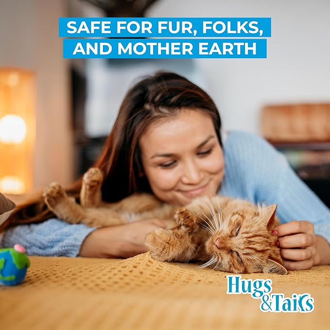 Cat Litter Deodorizer – Pet Safe Odor Eliminator & Housebreaking Supplies for Cats, Kittens, & Small Pets – Natural, Unscented, Non Toxic, Low Dust, 2 lbs, by HugsandTails