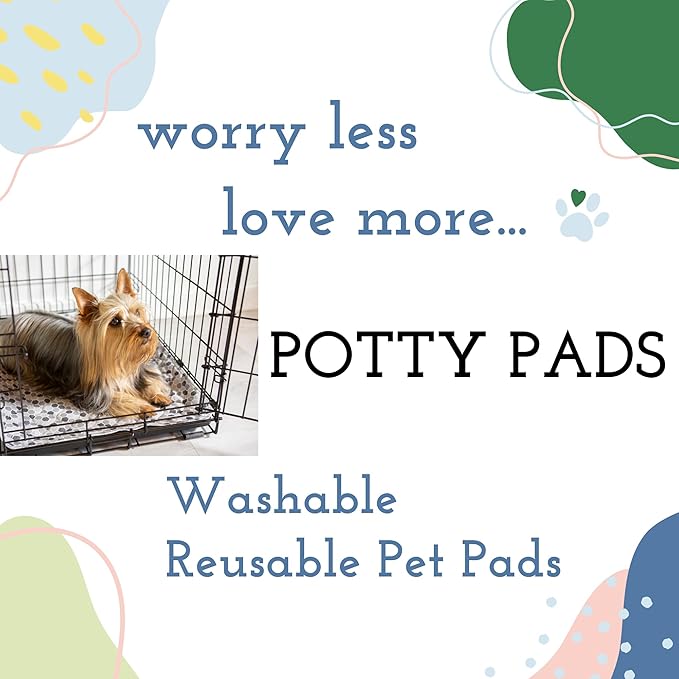 Caldwell's Pet Supply Co. 24x36 Potty Pads, Washable Pee Pads for Dogs, Reusable Pee Pads for Dogs, Puppy Potty Mat, Whelping Rug, Reusable Puppy Mat, Medium (Set of 3)