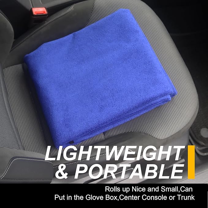Back Seat Cover for Car Trucks Van SUV,Waterproof Rear Bench Towel Seat Covers for Dogs and Kids,Automotive Backseat Protector (Blue)