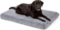 Stoutwool 4" Indestructible Dog Bed - Orthopedic Chew Proof Dog Crate Pad - Fluffy Kennel Mat for Aggressive Chewers - Ideal for Large Breeds & Fits 42-Inch Crate - 41"x27", Charcoal
