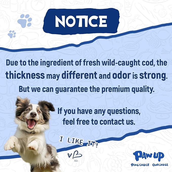 Cod Skin Rolls Dog Treats Natural High Omega 3 Dog Snacks, Single Ingredient Cod Skin Chews for Small Dogs w/Taurine, 8 oz