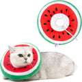 ANWA Adjustable Cat Cone Collar Soft, Cute Cat Donut Collar After Surgery, Kitten Recovery Cones to Stop Licking
