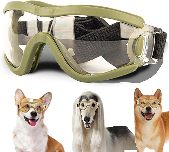 Medium Dog Sunglasses with Adjustable Strap UV Protection, Winproof Puppy Sunglasses, Suitable for Dogs Eyes Protection，Soft Dog Goggles