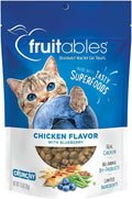 Fruitables Crunchy Low Calorie Treats Packed with Protein For Cats Healthy Free of Wheat, Corn and Soy – Made with Real Chicken with Blueberry – 2.5 Ounces
