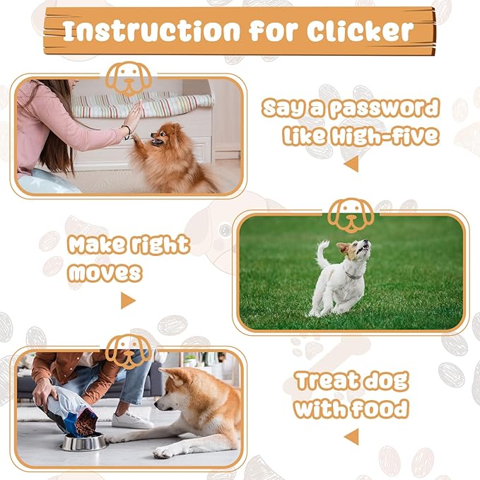Frienda 18 Pieces Dog Training Clicker, Pet Behavioral Training Clickers with Wrist Strap for Dogs Cats Puppy Birds Horses(Black)