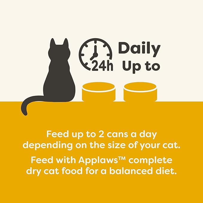 Applaws Natural Wet Cat Food, 24 Count, Limited Ingredient Canned Wet Cat Food, Chicken with Pumpkin in Broth, 2.47oz Cans