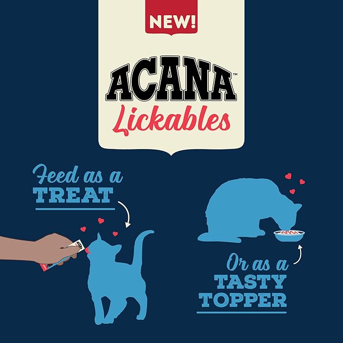 ACANA Lickables Cat Treats Chicken & Tuna Recipe .5oz Tubes (5 Count)